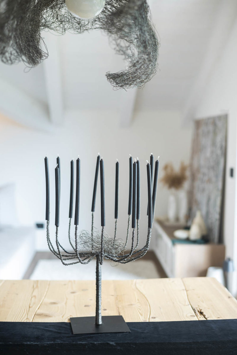SOTTOVOCE - candelabro in filo di ferro - immagine 6