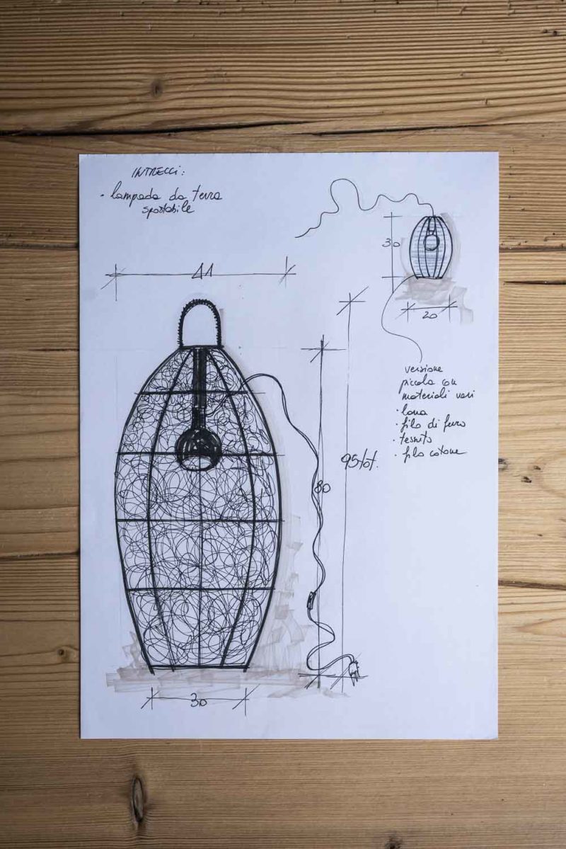 PICCOLA RIBELLE - lampada con filo tortora - immagine 2