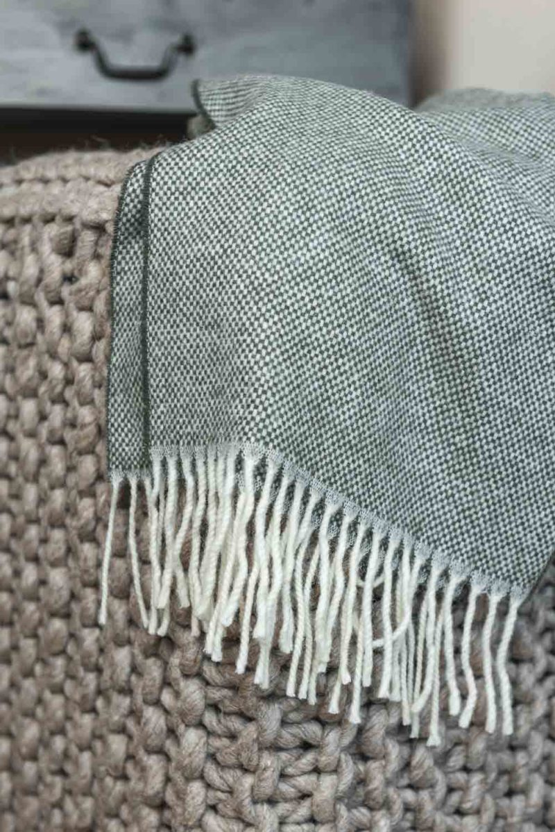 Pouf grigio - beige melange - immagine 9