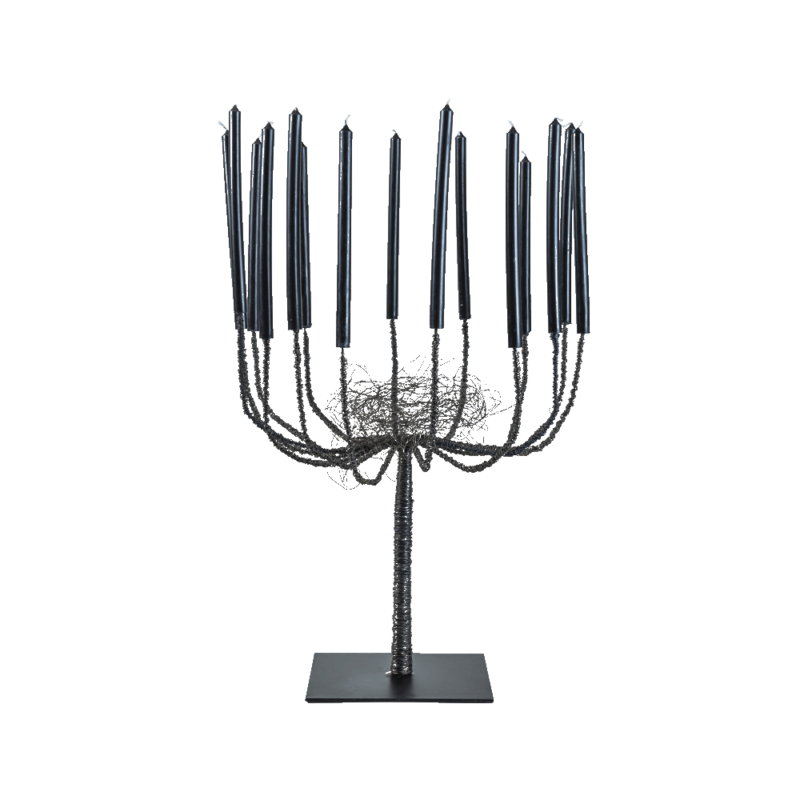 SOTTOVOCE - candelabro in filo di ferro