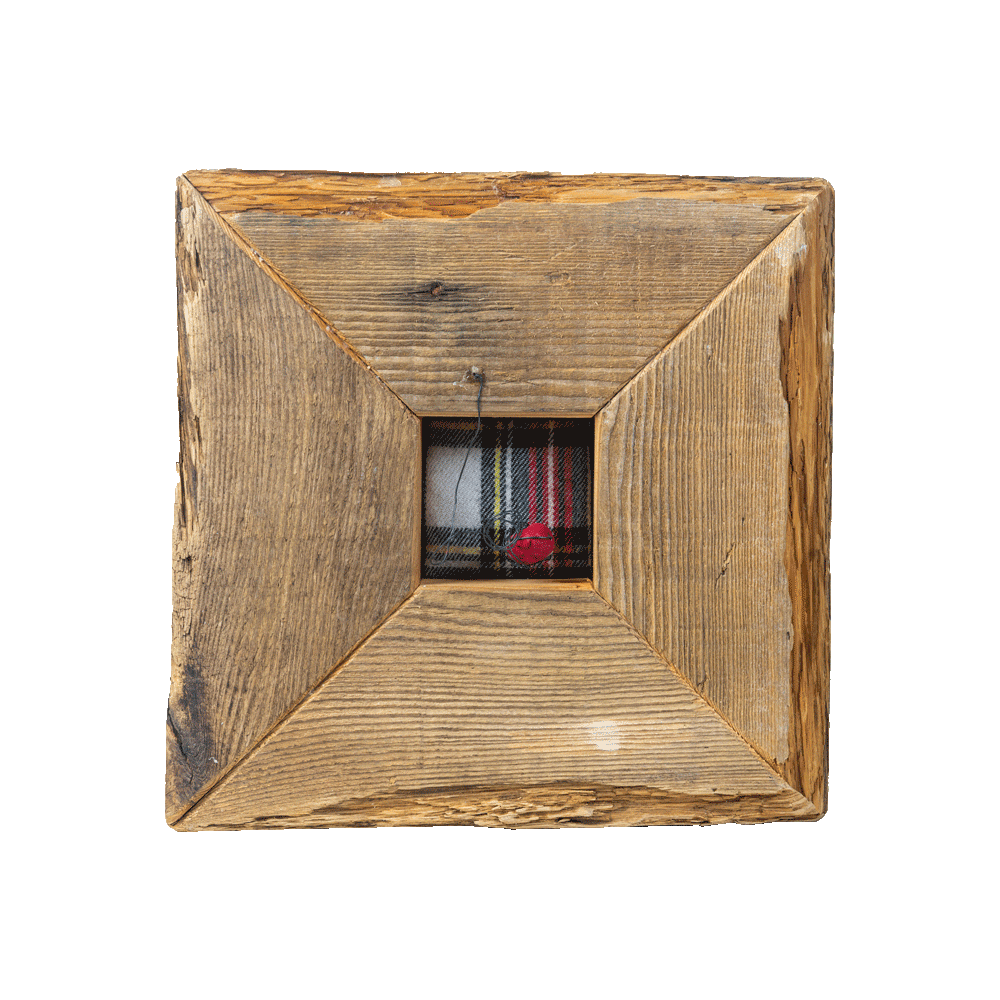 UNICO - cornice in legno con fondo tartan