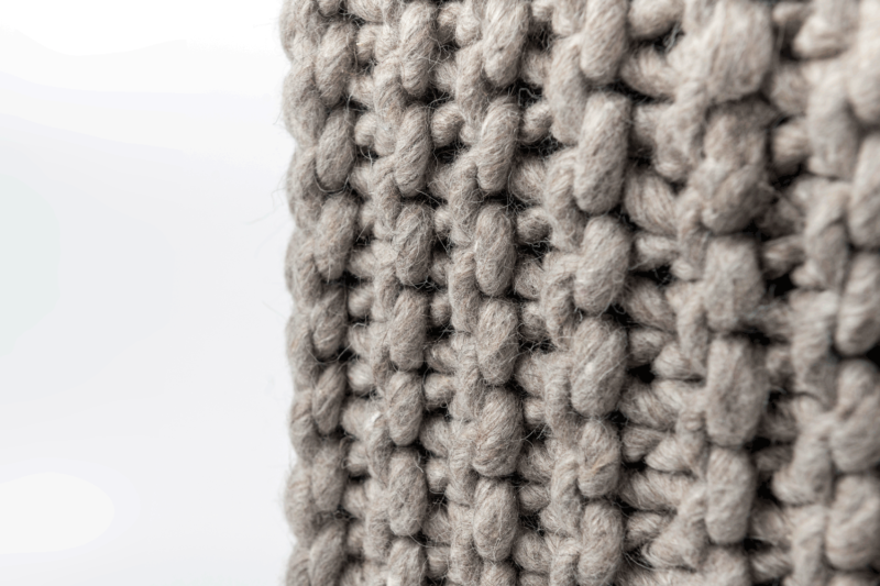 Pouf grigio - beige melange - immagine 2