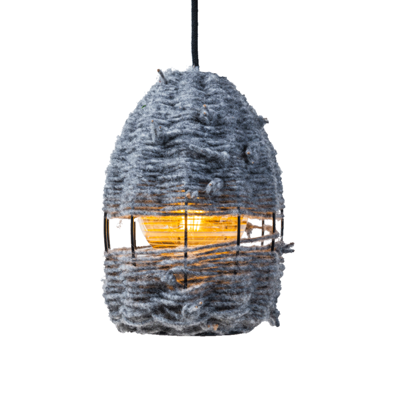 PICCOLA RIBELLE - lampada con filo grigio
