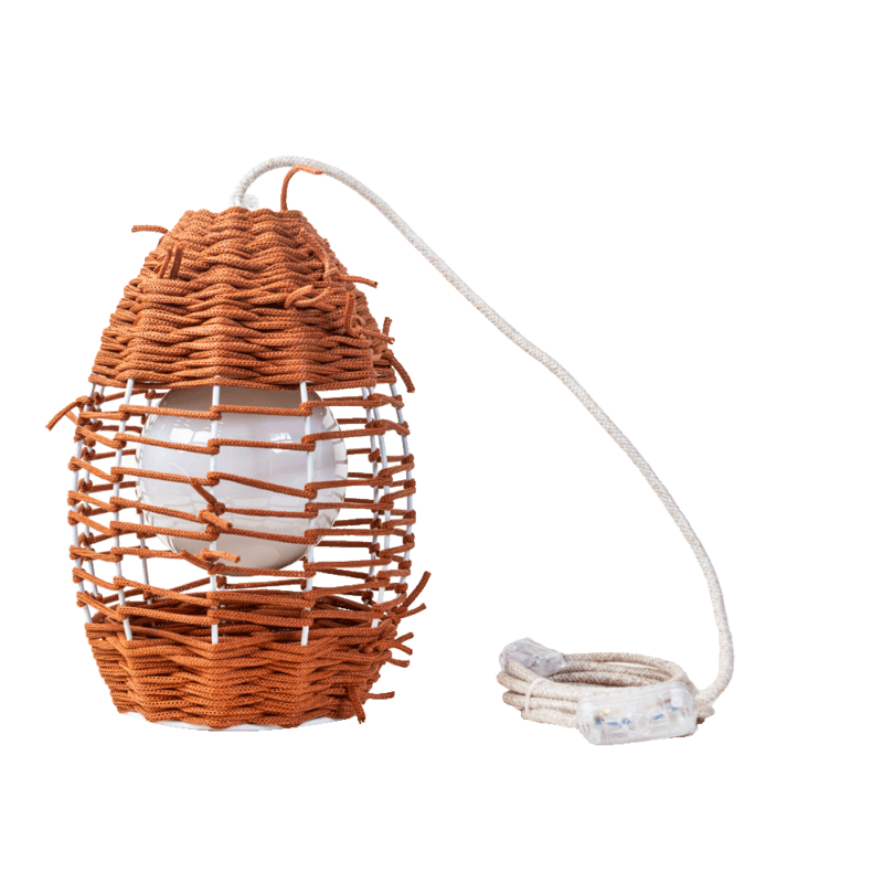 PICCOLA RIBELLE - lampada con filo color mattone - immagine 2