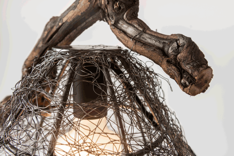RIBELLE - lampada grande con manico in legno - immagine 2