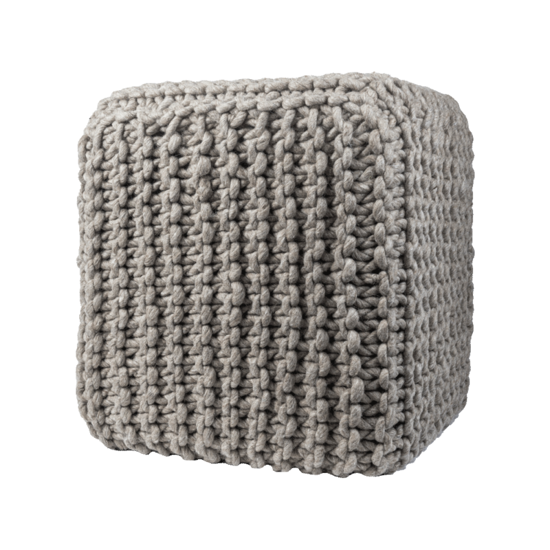 Pouf grigio - beige melange
