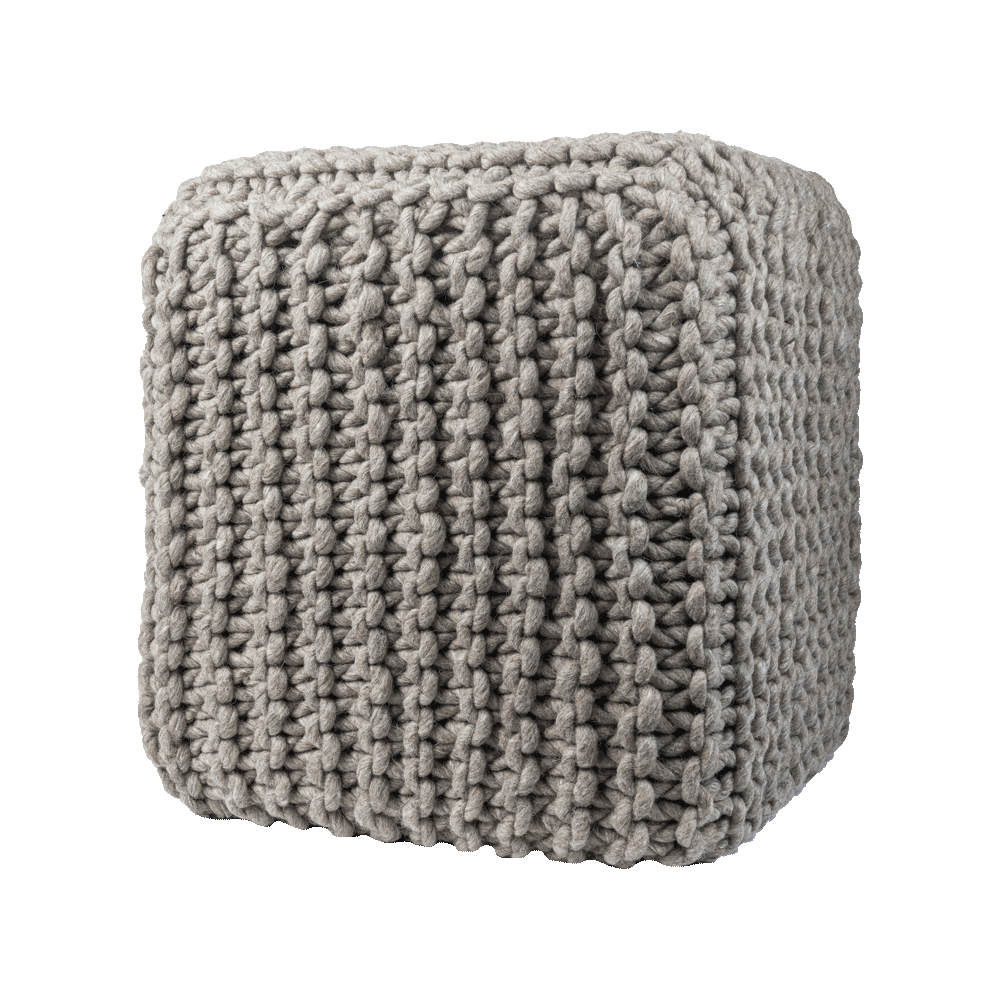 Pouf grigio - beige melange