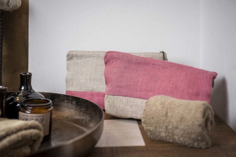 Beautycase in lino a due colori - immagine 6