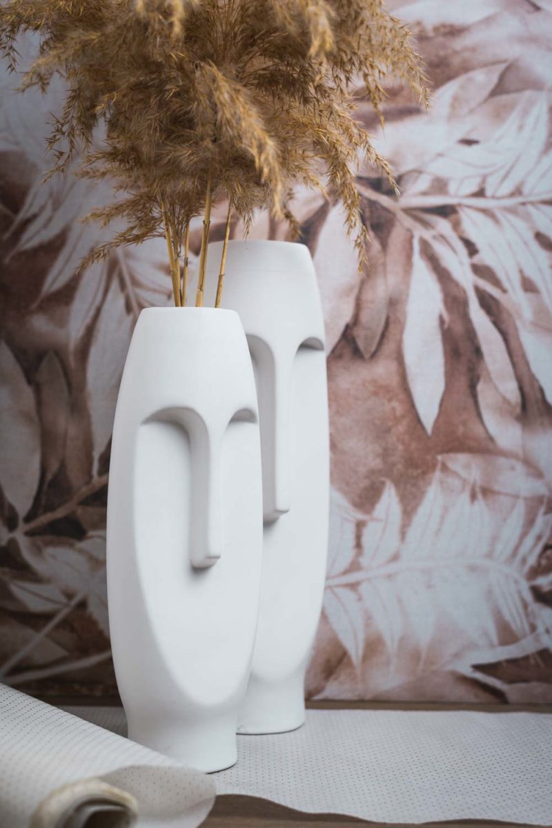 Vaso in ceramica con viso scolpito - immagine 6